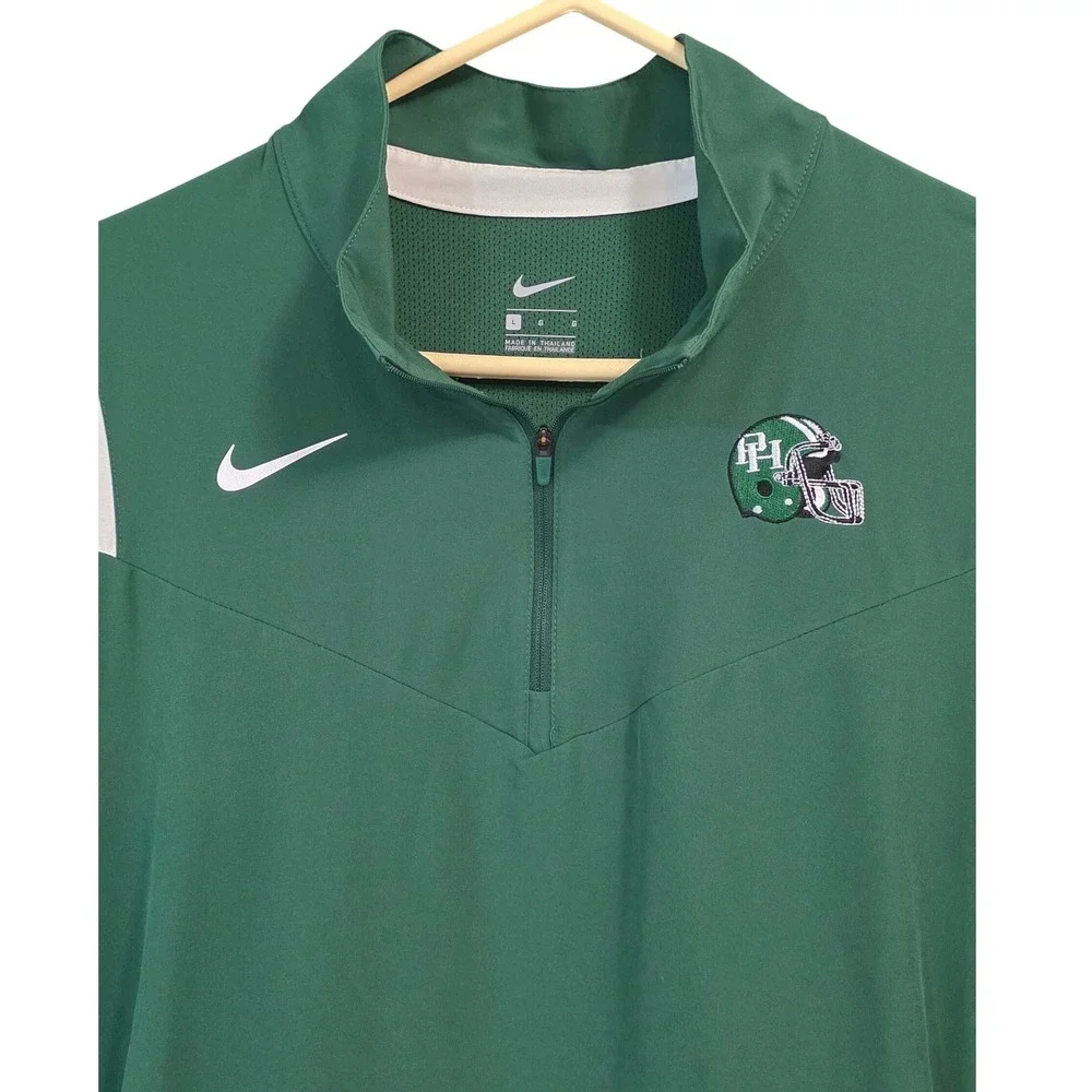 Nike Green‎ PH Football Quarter Zip Short Sleeve Pullover Jacket Mens Large